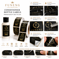 Étiquettes personnalisées pour flacons de conditionneur capillaire, autocollants en vinyle imperméables, résistants aux rayures, adhésif permanent pour marque privée