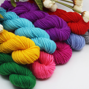 Filament de fil chenille acrylique teint en gros d'usine 7s 80, torsion 80 pour semelles intérieures rembourrées de chaussons tricotés à la main et au crochet - Product Image 3