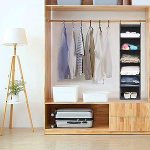 6 Tier <b>Shelf</b> Hanging Closet Organizer Closet Hanging <b>Shelf</b> with 2 <b>Hook</b> Closet Organizer - Product Image 4
