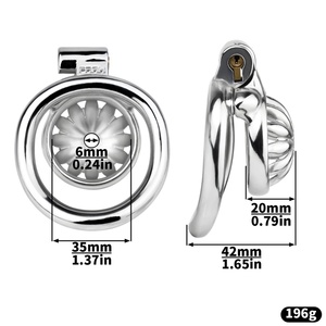 Dispositivo de castidad súper mini para hombre, jaula de castidad de acero inoxidable, anillo para pene, candado de castidad, juguetes sexuales fetichistas para hombres, BDSM, Sissy - Product Image 6