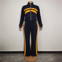 Ensemble Lounge Femme 2 Pièces en Maille Gaufrée Y2K Automne 2026 : Sweat à Capuche Uni et Pantalon Évasé en Coton Spandex pour un Style Décontracté Urbain