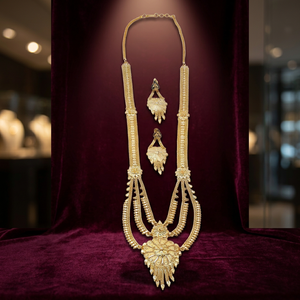 Wholesale Fashion 14K 18K 24K Gold Plated Jewelry Set Traditional Design <b>Long</b> Jewelry Set Brass Forming <b>Long</b> <b>Necklaces</b> Set - Product Image 1