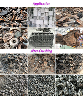 Broyeur robuste en fonte pour ferraille de fonderie et pièces moulées en fonte