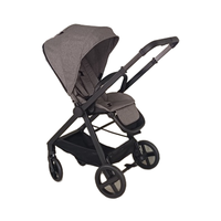 Poussette pour bébé de 0 à 4 ans, personnalisée, en tissu de lin 300D et tissu Oxford 600D coloré, avec cadre poli.