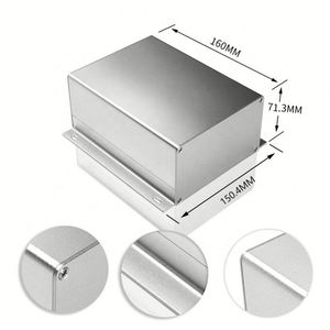 EBM IP54 Wall Mounted CNC Milling Anodized Aluminum Extrusion <b>Enclosure</b> Control Box Electrical PCB Housing - Product Image 4