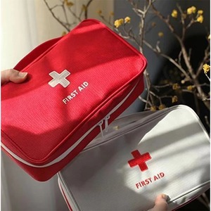 Botiquín de primeros auxilios portátil de tela Oxford, bolsa de mano de medicina de emergencia para la salud para viajes al aire libre, plegable con opción de almacenamiento de armario - Product Image 3