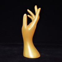 Mannequins de visage et de mains en or avec aimant en plastique pour l'affichage de bijoux, colliers, bagues, montres