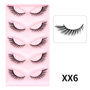 <span class=keywords><strong>Cils</strong></span> <span class=keywords><strong>faux</strong></span> en bande, style silhouette effilée naturelle, faits à la main, densité audacieuse, best-seller, provenant d'une usine professionnelle - Product Image 5