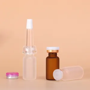 Commercio all'ingrosso ambra 10ml 20ml 30ml 50ml bottiglia di vetro penicillina per medicina con tappo in gomma tappo in alluminio