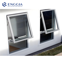 Auvents de fenêtre en métal à double vitrage en aluminium à double vitrage personnalisés professionnels pour les maisons