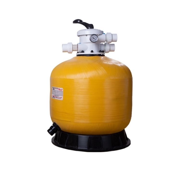 Yellow above ground sand filter