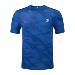 Polyester Spandex Custom Logos Round Neck Men'S T-Shirt High Quality Sportswear Print Plaid T-Shirts For Sport