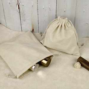 Dust-Proof Security Custom Printed Cotton <b>Drawstring</b> Jewelry Storage Pouch for Necklaces-Gift - Product Image 6