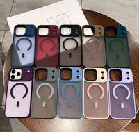 Coque semi-transparente mate pour iPhone 18 Pro Max, compatible avec iPhone 17, 16, 15, 14, 13, 12, 11 Pro Max, avec coque rigide magnétique au toucher premium