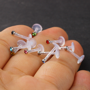 Gioielli per Piercing Labret Flessibili Bioflex, Gioielli per il Corpo, 11 Colori, 8/10mm, <span class=keywords><strong>Orecchino</strong></span> <span class=keywords><strong>Tragus</strong></span>, Anello per Labbra - Product Image 6