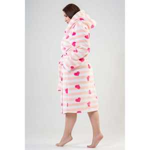 Peignoir pour femme XXL, doux, à capuche, manches longues, avec poches, logo personnalisé, respirant, style décontracté pour la maison, hiver, taille unique - Product Image 2