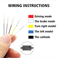 Bande lumineuse LED pour feux arrière de voiture, lampe de spoiler modifiée, étanche, conception à trois sections, autres accessoires d'éclairage automobile