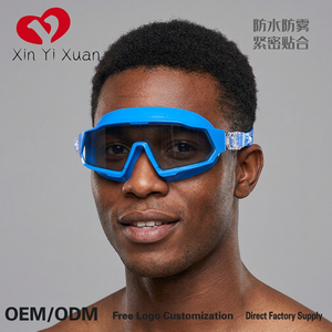 Xin Yi Xuan Swimming Goggles <b>Mirror</b> Coated Lens Anti Fog <b>Plastic</b> Frame Blue Color Universal Fit - Product Image 2
