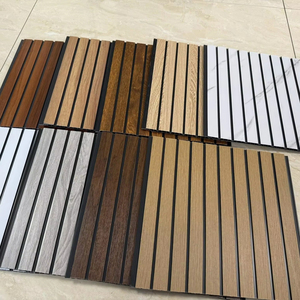 Panel de Pared de PVC Imitación <span class=keywords><strong>Madera</strong></span> Impermeable de 9 mm, Revestimiento de Pared Acanalado, Rejilla de Techo de Mármol Negro y Dorado, Ignífugo para Uso en Apartamentos, Hecho en China - Product Image 2