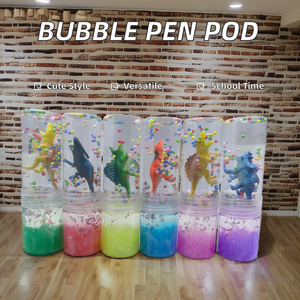 Kit de slime dinosaure avec figurine T-Rex 3D et perles en mousse, jouet sensoriel non toxique pour enfants, texture extensible et transparente - Product Image 2