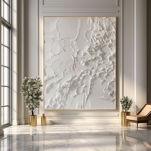 Peinture à l'huile abstraite personnalisée, peinte à la main sur toile, décoration murale pour petit espace, décoration d'appartement - Product Image 1