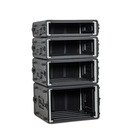Usine directe PE matériel 15 pouces DJ Rack Shell amplificateur mélangeur 2U 3U 4U 6U cas de vol avec Microphone mousse intérieur inclus