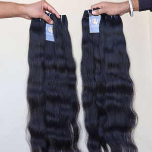 Mèches brésiliennes naturelles ondulées lisses et bouclées, extensions de cheveux humains bruts à Double dessin, à cuticule vierge, tissées et alignées, vente en gros - Product Image 2