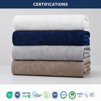 Lot de 3 pièces de literie d'hiver douce et épaisse en velours 100 % polyester, ensemble de couette unie surdimensionnée