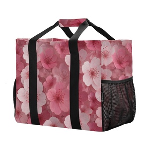 Bolsa de Mano Plegable de Gran Capacidad para Mujer, Bolsa de Compras Reutilizable con Accesorios Hawaianos Personalizados y Logotipo - Product Image 1