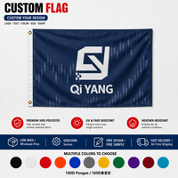Drapeau rectangulaire personnalisé 4x6FT 90x150cm 100% polyester anti-plis, bannière suspendue imprimée numériquement double face avec logo