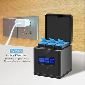 2025 xách tay cho GoPro 9 pin phụ kiện bền và phổ Khả năng tương thích với cho GoPro anh hùng 12 đen nóng bán nhựa - Product Image 4