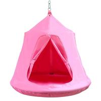Tente d'arbre suspendue Portable, chaise hamac, avec lumières LED, décoration, maison de jeu, avec coussin gonflable, pour adultes et enfants