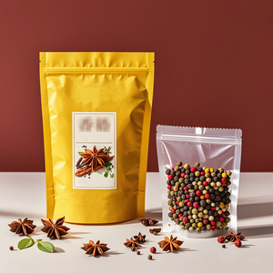 Tùy chỉnh in đứng lên túi zip bột nhựa bột Ngô Gia vị đóng gói gia vị trái cây sấy khô Trà gia vị Túi - Product Image 2