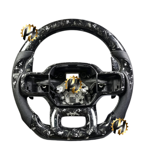 Volant sport chauffant personnalisé HZ en fibre de carbone véritable, prise en main de 35 mm pour l'intérieur du pick-up Ranger Raptor 2023-2025 - Product Image 1