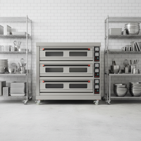 Four de boulangerie commercial à gaz pour la cuisson du pain, des pâtisseries et des pizzas, usage commercial