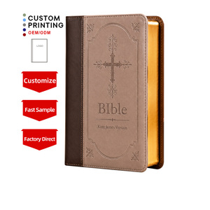 Bibles personnalisées de haute qualité avec bords dorés, designs uniques imprimés en usine, grand format <span class=keywords><strong>Louis</strong></span>, dorure en gros, logo personnalisé - Product Image 1