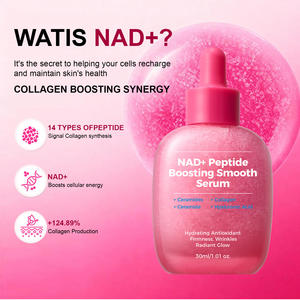 Vegan Whitening Firming Boosting Smooth Hyaluronic Acid Serum Glow Anti Wrinkle Collagen NAD+ Peptide Face Serum - Product Image 4
