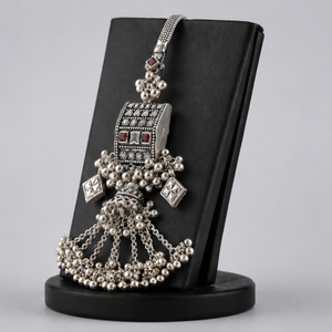 925 <b>Silver</b> Antique Juda Wrist Accessory Traditional Oxidized Ghungroo Hand Ornament Ethnic Jewelry for Women - Product Image 2