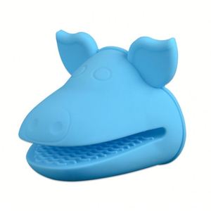 Gants de four en silicone imprimés courts avec logo personnalisé en gros Isolation de cuisine Cuisson Épais Micro-ondes Anti-brûlure - Product Image 2