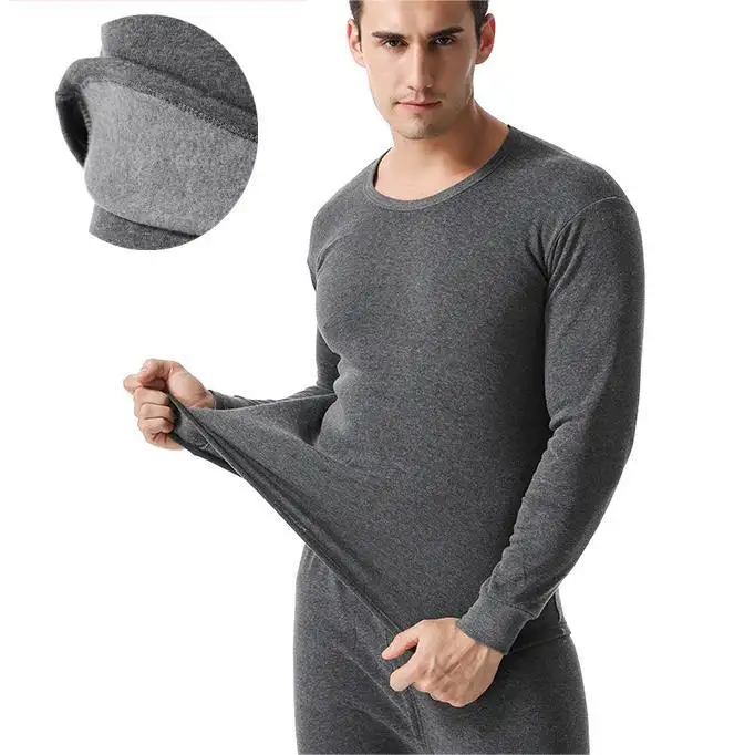 Hot selling thermo underwear long johns underwear men cheap thermal underwear with Fleece Lined