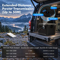 Adaptateur d'alimentation de voiture EDUP 3-en-1 pour Starlink Mini 12-24V DC vers 30V 60W avec USB-C PD 45W et USB-A 18W