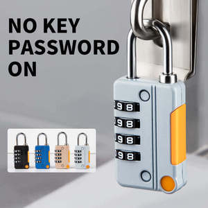 नए एंटी-चोरी जिम और स्विमिंग पूल कैबिनेट लॉक क्रोम-प्लेटेड डबल लीवर बहु-रंग टिकाऊ जस्ता मिश्र धातु पासवर्ड पैडलॉक - Product Image 5