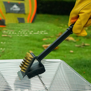 Herramienta de Limpieza para Accesorios de Parrilla, Cepillo de Alambre de Acero Inoxidable con Mango, Limpiador de Parrilla 3 en 1 con Cerdas Suaves Resistentes al Calor - Product Image 5