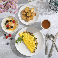 Service de vaisselle en céramique blanche, vaisselle en porcelaine en gros, assiette, plat, bol, tasse, service de vaisselle en céramique pour cadeau