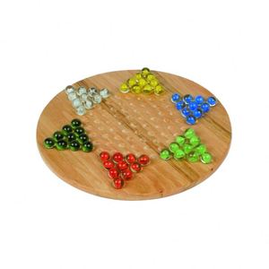 Juego de Solitario Clásico de Madera Natural para Adultos, Entretenimiento Familiar - Product Image 1