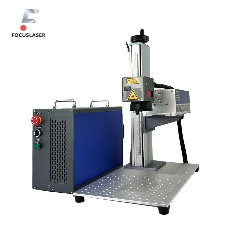 Mesin penanda Laser UV Portabel Focuslaser dengan fokus otomatis untuk pengukiran 3W 5W
