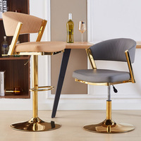 Chaise de bar moderne et simple pour la maison, le hôtel, le restaurant, avec fonction de levage, style luxe léger et premium, idéale pour îlot de cuisine, caisse enregistreuse ou comptoir.