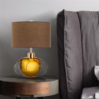 Lampe de table créative moderne nordique en verre givré pour salon, chambre, hôtel, décoration intérieure, lampe de bureau LED artistique et tendance