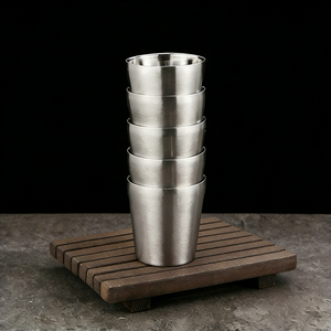 Taza de café de acero inoxidable para acampar de 175ml/300ml/350ml, vaso para bebidas frías y calientes - Product Image 4