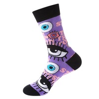 Chaussettes Cœur Saint-Valentin Whale Fashion – Chaussettes Quotidiennes Unisexe en Coton Colorées et Amusantes avec Motifs Lèvres, Rouge à Lèvres et Yeux pour Hommes et Femmes